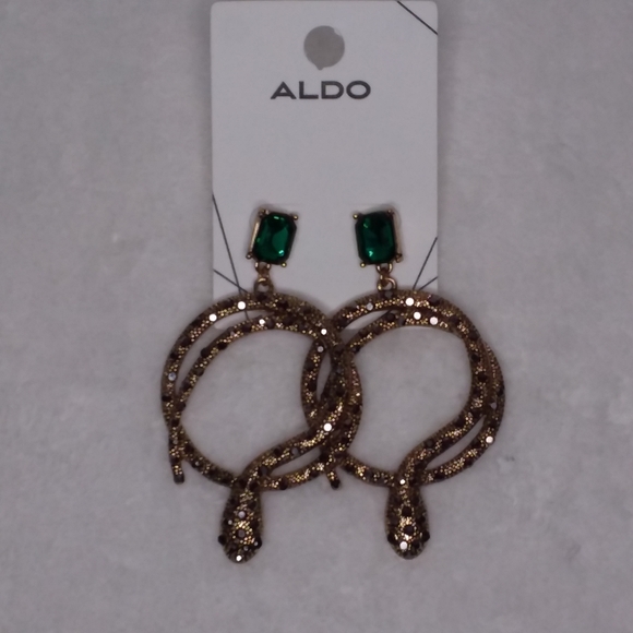 Aldo Jewelry - Dangle Snake Pierce Earrings Gold Tone Aldo
